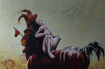 6 Nude & centaur (80x120) Acryl op doek